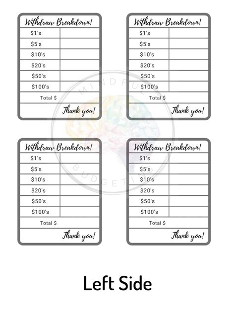 printable teller slips printable templates