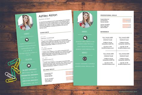 resume cv template cover letter  ms word creative resume