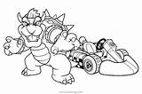 Mario Kart Coloring Pages Kids Bowser Car Coloriage Wii Imprimer Drawing Printable Color Print Dessin Galaxy Characters Donkey Kong Few sketch template