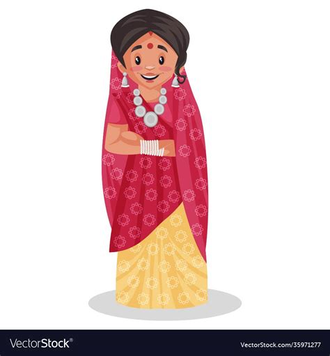 indian rajasthani woman cartoon royalty free vector image