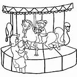 Amusement Coaster Roller Carnival Getcolorings Karneval Manege Pinnwand sketch template