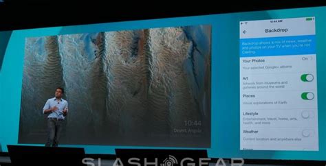 chromecast backdrop   tv  personalized screensaver slashgear