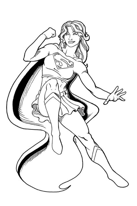 supergirl coloring pages learny kids