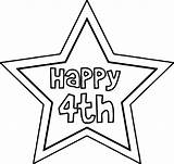 July Coloring Happy 4th Star Pages Wecoloringpage sketch template