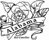 Coloring State Alabama Flowers Pages Flower Kids Central Print sketch template