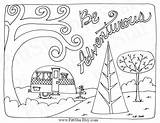 Travel Coloring Pages Trailer Printable Camping Adult Rv Color Whimsical Instant Book Vintage Christmas Theme Kids Sheets Getdrawings Sold Etsy sketch template