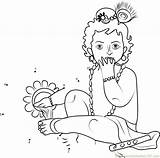 Krishna Coloring Baby Pages Printable sketch template