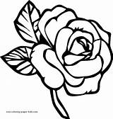 Flower Coloring Pages Color Flowers Difficult Printable Sheets Getcoloringpages Rose sketch template