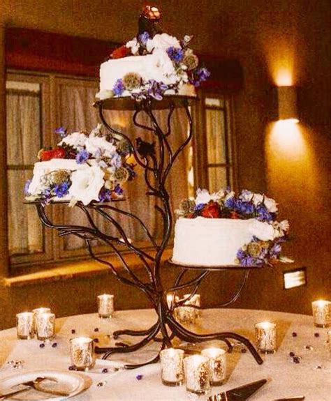 tiered tree stand wedding cake stand solid metal  tiered