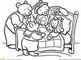 Coloring Goldilocks Bears Fairy Ours Boucle Maternelle Boucles Coloriages Bezoeken sketch template