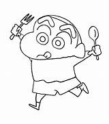 Shinchan sketch template