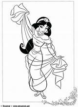 Jasmine Coloring Pages Princess Disney Popular sketch template