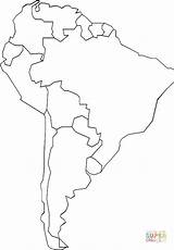 Supercoloring Coloringpages101 Sudamérica Umriss Freeusandworldmaps Americano Mapas Atlas sketch template