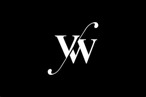 vw monogram logo design  vectorseller thehungryjpegcom