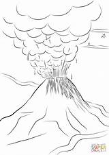 Volcano Paricutin Coloring Eruption Drawing Pages Color Printable Getdrawings sketch template