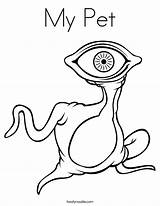 Coloring Eye Pet Pages Alien Big Boy Space Search Print Twistynoodle Built California Usa Ll Noodle Twisty Eyes sketch template