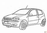 Fiat Punto Coloring Abarth Grande Printable Drawing Main Skip sketch template