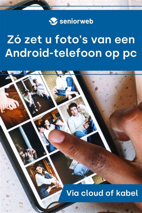 person touching  cell phone   text zo zet  fotos van een android telefon op pc