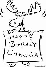 Fete Kanada Geburtstag Verjaardag Ausmalbild Kleurplaten Ausdrucken sketch template