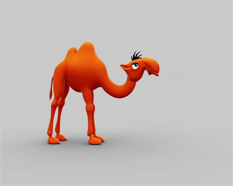 camel funny cartoon character 3d model max obj 3ds fbx c4d lwo lw lws