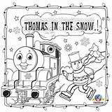 Coloring Christmas Thomas Pages Train Friends Kids Printable Tank Engine Sodor Round House Colouring Religious Snow Winter Season Skating Ice sketch template