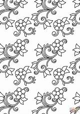 Coloring Pattern Floral Pages Printable Categories sketch template
