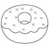 Donut Coloring Pages Print Doughnut Printable sketch template
