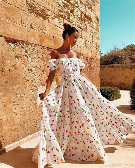 sexy floral print long dress strapless holiday sundress women girl