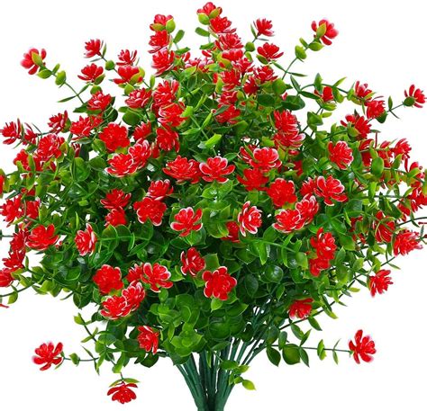 amazoncom klemoo  bundles outdoor artificial fake flowers uv
