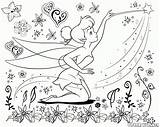 Coloring Tinkerbell Fairy Iridessa Pages Light Good sketch template