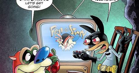 ren  stimpy  batman  robin art  steve howard comicbooks