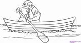 Boat Draw Drawing Row Coloring Step Fishing Boats Paddle Line Old Clipart Pages Rowboat Drawings Wooden Paintingvalley Library Clip Collection sketch template