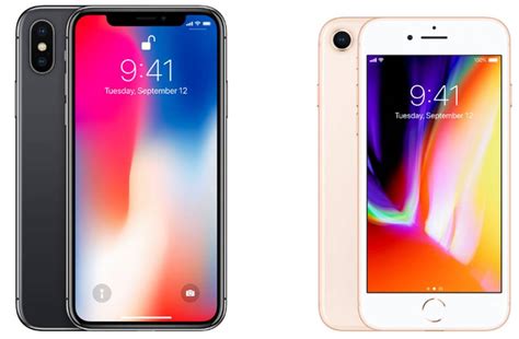 Iphone 8 And Iphone X Iphone X Vs Iphone 8 Side By Side Comparison