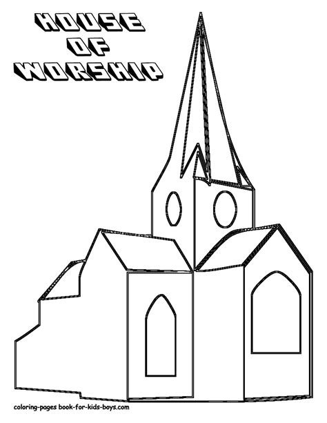 fall church coloring sheet coloring pages
