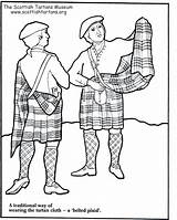 Kilt Scottish Tartan sketch template