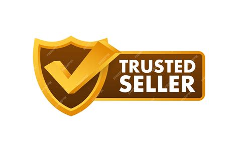 premium vector trusted seller label marketplace  trustworthy vector