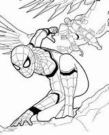 Spiderman Motorcycle Pages Spider Man Coloring Homecoming sketch template