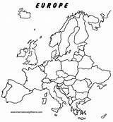 Europe Map Blank Printable European Outline Countries Fill Eastern Kids Western Coloring Maps Print Worksheets Country America Geography Worksheet Sketch sketch template