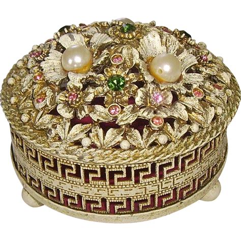 florenza jeweled trinket box sold ruby lane