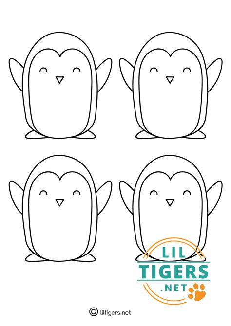 printable penguin templates lil tigers