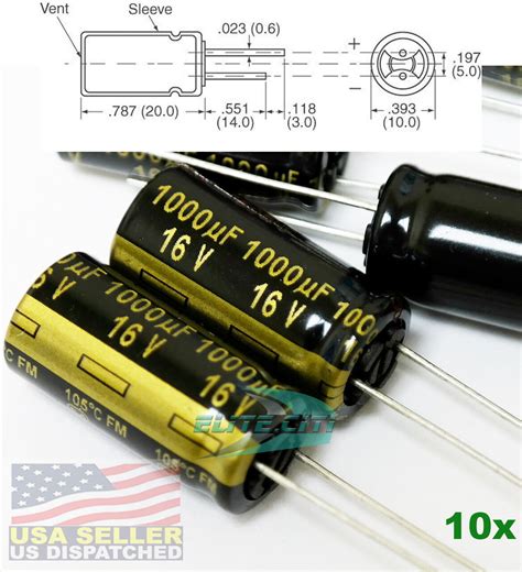 panasonic fm uf   esr radial capacitors hrs    mm ebay