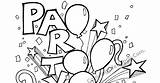 Party Time Coloring sketch template