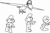 Coloring Directions Smurfs Various Run Away Wecoloringpage sketch template