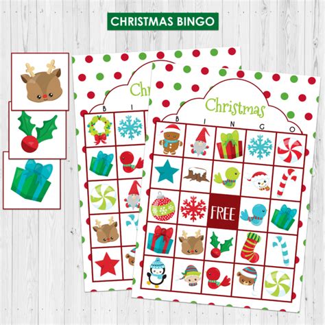 printable christmas bingo   happy