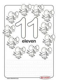 printable number worksheets  eleven   preschool