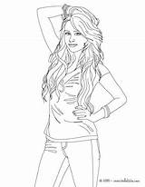 Cyrus Miley Coloring Pages Getcolorings Color sketch template