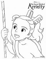 Ghibli Arrietty Lamantia Jesse Colouring Newlycrunchymamaof3 sketch template