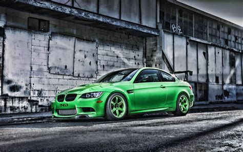 Download Wallpapers 4k Bmw M3 Hdr E92 Tuning Green M3 Supercars