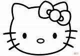 Kitty Hello Face Coloring Pages Silhouette Drawing Svg Printable Print Color Drawings Head Nerd Colouring Cut  Clipart Sick Supercoloring sketch template