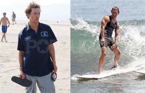 Photos Of Shirtless Matthew Mcconaughey Surfing And Posing With Fans